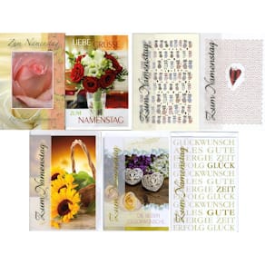 Namenstagskarte Apollo, 10er sortiert, mit Briefumschlag