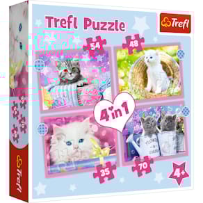 Puzzle Trefl 4-in-1 Katzen