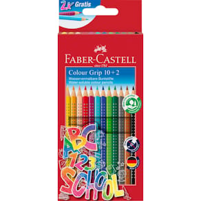 Farbstiftetui Faber-Castell Colour Grip, 10+2, sortiert