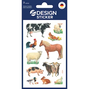 Schmucketikett Avery Zweckform Creative Bauernhoftiere, bunt, 33 