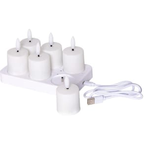 Värmeljus STAR T LED laddstation 6 ljus