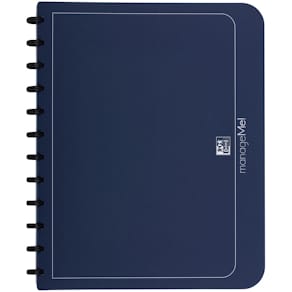 Ringbuch Oxford Vario-Zipp, A4, 12 Ringe, 21 mm, dunkelblau