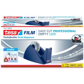 Tischabroller tesa Easy Cut, 19 mm x 33 m, royalblau