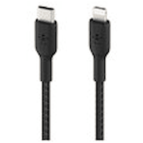BOOST CHARGE Lightning to USB-C Cable, 1M Braided, Black