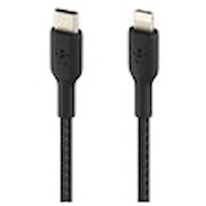 BOOST CHARGE Lightning to USB-C Cable, 1M Braided, Black