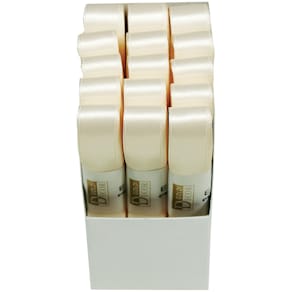 Geschenkband GOLDINA Doppelsatin, 15mm x 3m, creme