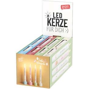 LED-Stabkerze FÜR DICH Liebe Wünsche, sortiert