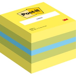 Haftnotizblock Post-it Mini Würfel, 51x51 mm, 400 Blatt, neongelb