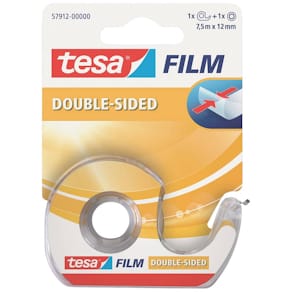 Klebefilm tesa doppelseitig, 7,5 m, 12 mm, transparent