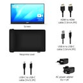 PORT Connect - LCD-skärm - 15.6" - bärbar - 1920 x 1080 Full HD