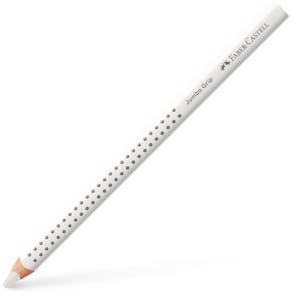Farveblyant Faber-Castell Grip JUMBO, hvid, trekantet