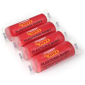 Modellera PLASTILINA Baby 18x38g röd