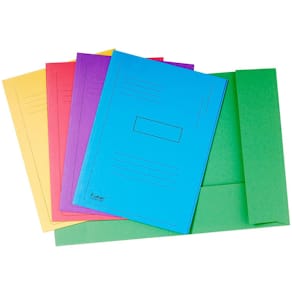 Mapp EXACOMPTA 2 klaff 280g, sorterade färger, 50/fp