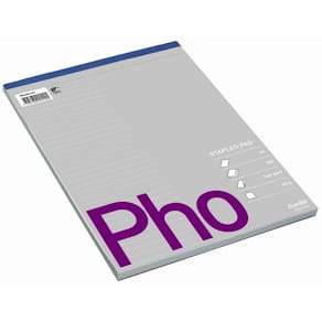 Standardblok Bantex A4 linjeret, hvid 60 g/m², 5 stk