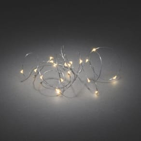 Ljusslinga 20 amber LED 1,9m silver