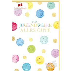 Jugendweihekarte Noname, bunt, mit Briefumschlag