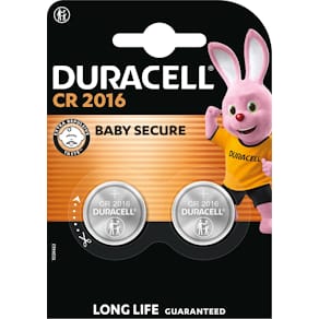 Knoopcelbatterij Duracell Electronics CR2016, blister van 2 stuks