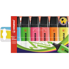 Överstrykningspenna STABILO Original, 6-pack
