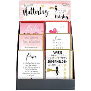 Grußkarten BRAUN+COMPANY Vatertag/Muttertag, 36 St., sortiert