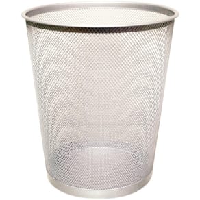 Papiermand Q-CONNECT, metaal, 19 liter, zilver