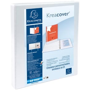 Innstikkperm EXACOMPTA A4+4D 16/38mm hvi