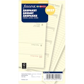 Filofax Årspaket Personal 2027 Vecka Per Uppslag SE/DK/NO