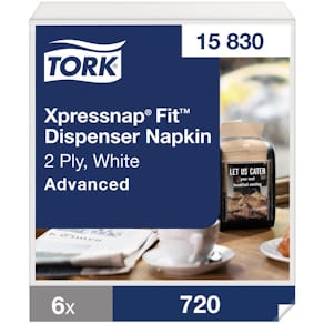 Dispenserservett TORK Xpressnap N14 vit 720/FP