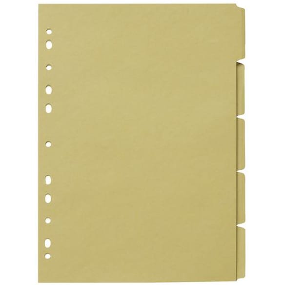 Skilleblad A4 5-delt 150g mørk manilla