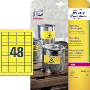 Etiketter Avery gul L6103-20, 960 stk