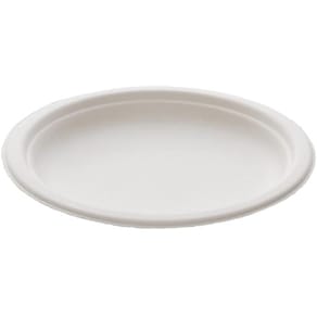 Tallerken bagasse 18cm hvit (50)