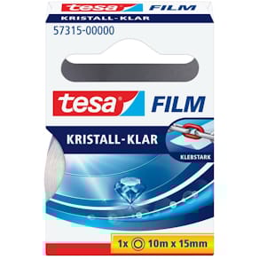 Klebefilm tesa Tesafilm Kristall-Klar, 15 mm x 10 m, kristallklar