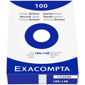 Karteikarten Exacompta, A6, blanko, weiß