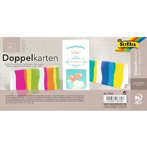 Briefkarte Folia DL hoch, weiß, 25 Stück