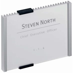 Infoskilt Durable aluminium, 149 x 105,5 mm, grå