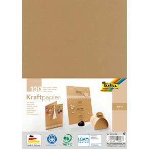 Kraftpapier Folia, A4, 100 Blatt, natur