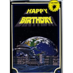 Geburtstagskarte Apollo, A4, Weltraum