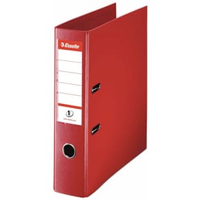 Brevordner Esselte No.1 Power rød, A4 75 mm, FSC Mix 70%, 10 stk