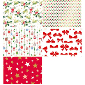 Geschenkpapier BRAUN + COMPANY Weihn.Offset 1,5/2mx70cm rot/weiß