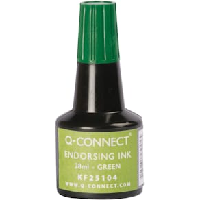 Stempelinkt Q-CONNECT, 28 ml, groen