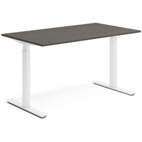 Skrivbord el 140x80 cm Mörk ask/Vit