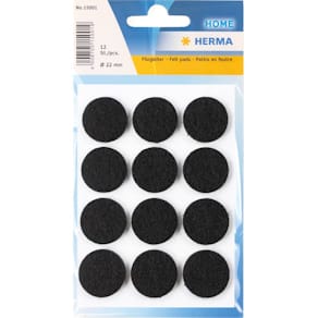 Filzgleiter HERMA Vario, rund, 22 mm, schwarz, 12 Stück
