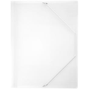 Snoddmapp PP Plast A4, 3-klaff, Transparent Vit