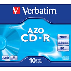 CD-R VERBATIM 700MB Jewel Case 10/FP
