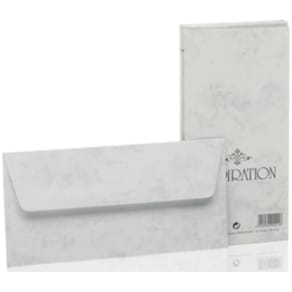 Briefumschlag Rössler Inspiration, DL, 20 St., grau marmoriert