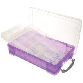 Opbergdoos Really Useful Box 4 liter met 2 dividers, transparant