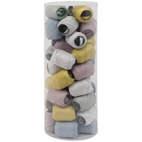 Geschenkband GOLDINA Weihnachtsei-Knäuel Glitter, sortiert, 10 mm