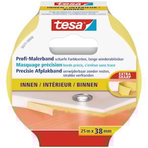 Kreppband tesa Profi-Malerband INNEN, Papier, beige, 38 mm x 28 m