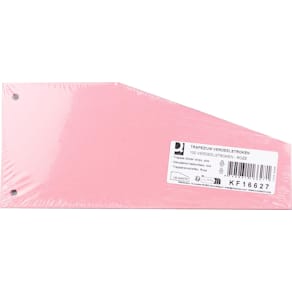 Verdeelstroken Q-CONNECT trapezium, pak van 100 stuks, roze