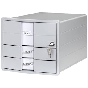 Schubladenbox HAN IMPULS, 3 Schubladen, lichtgrau