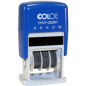 Stämpel Colop 160 Datum + Ankom, 25x13mm